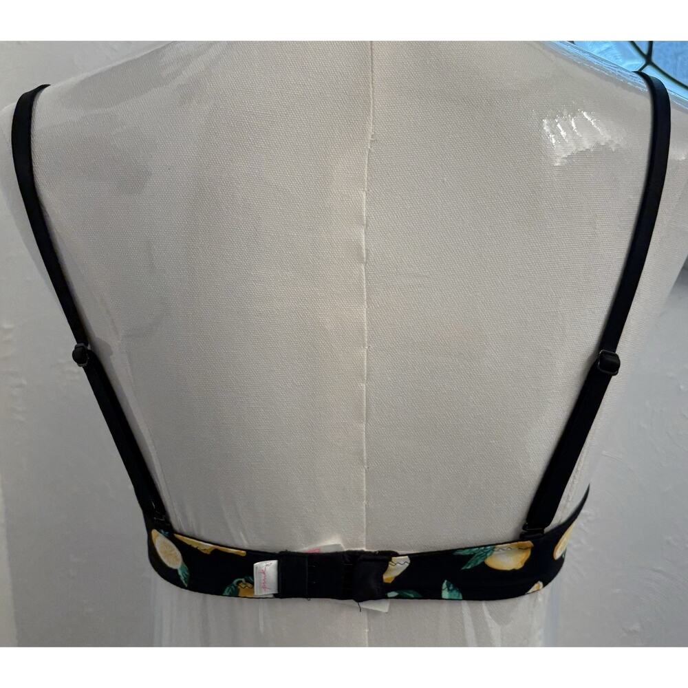PINK Victoria’s Secret Wear Everywhere Tshirt Lightly Lined Bra Black Lemons 32C - Picture 4 of 7